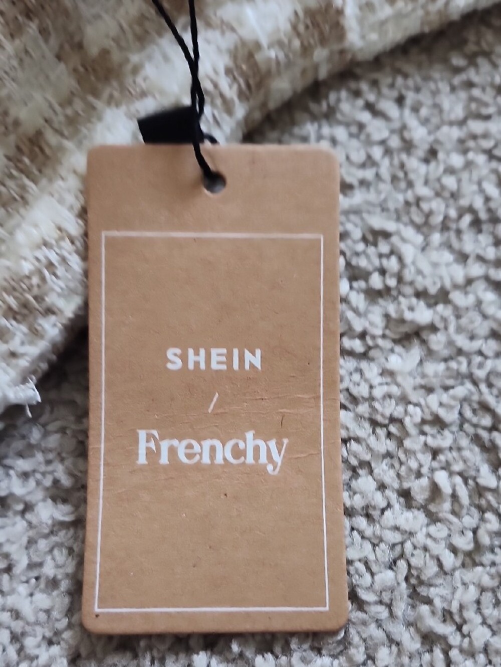 SHEIN Cream and Tan Tweed Skort Shorts - Picture 7 of 9